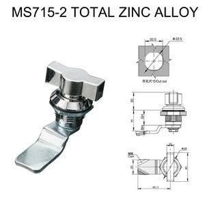 Chiusura a Linguetta MS715-2 Lida in Lega di Zinco/PA, Nero Opaco/Cromo Lucido, con <span class=keywords><strong>Molla</strong></span> per Pannelli Elettrici - Product Image 2