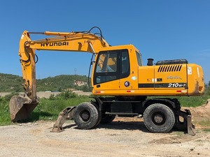 Excavatrice coréenne originale d'occasion de 21 tonnes d'excavatrice de roue de HYUNDAI 210W-7 de rendement élevé en stock - Product Image 2