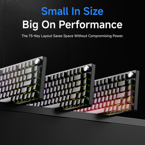EWEADN DK75 퍼센트 기계식 키보드 75% 미니 휴대용 블루 스위치 게이밍 키보드 LED RGB 백라이트 기계식 키보드 - Product Image 2