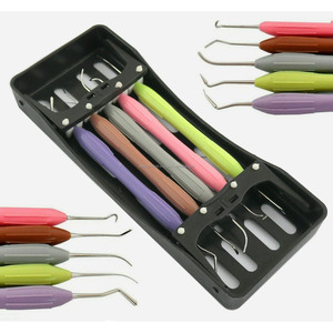 5Pcs Dental Composite Filling Instruments Set <b>Silicone</b> Handle With Cassette Esthetic Layering <b>Tools</b> Surgical Instruments CE ISO - Product Image 1