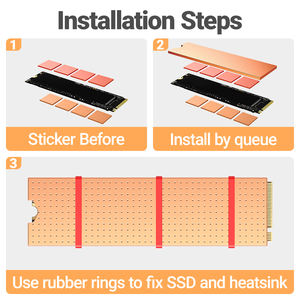 OEM纯铜M2 NVMe NGFF散热器纳米散热垫固态硬盘冷却器散热器，用于笔记本电脑/台式机产品库存 - Product Image 4