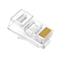 Connecteur RJ45 mâle Cat 5E 8P8C Cat 7 en laiton plaqué or étanche IP44 pour automatisation industrielle 1000V