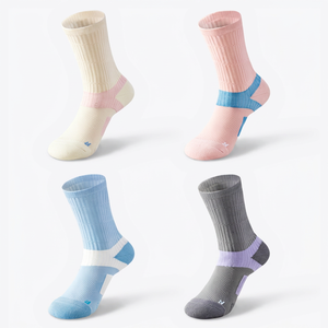 Custom Logo Breathable Crew Sports <b>Socks</b> Cushioned Athletic <b>Socks</b> Quick Dry Knitted <b>Socks</b> for <b>Running</b> Yoga Basketball - Product Image 1