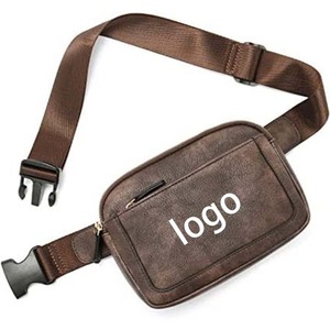 Sac à bandoulière en cuir à motif cheval fou sac banane classique sacs de taille de voyage rétro pour femmes et hommes - Product Image 5