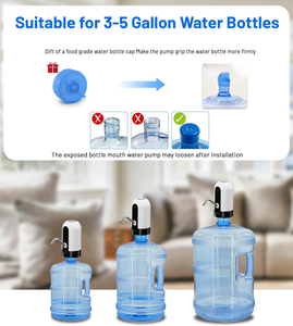 Offre Spéciale – Distributeur d'eau portable 1200 mA pour bouteilles de 5 gallons, pompe à eau automatique rechargeable par USB - Product Image 2