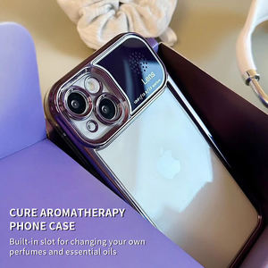 Custodia per telefono cellulare placcato in tinta unita trasparente con aromaterapia per iPhone15Promax <span class=keywords><strong>Apple</strong></span> 14Pro <span class=keywords><strong>14</strong></span> 13 <span class=keywords><strong>cover</strong></span> protettiva - Product Image 3