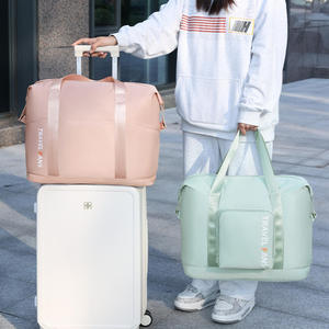 กระเป๋าเดินทางพับได้ Beilian ความจุขนาดใหญ่ กระเป๋าเก็บของพกพาสำหรับการเดินทาง สีชมพู สีเขียว สีเทา สีดำ - Product Image 1