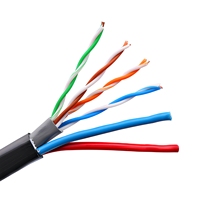 Kabel tahan air 2 inti RVV luar ruangan Cat5e terlaris dengan kawat daya kabel komunikasi produsen Tiongkok