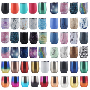 Termo con forma de huevo de acero inoxidable 304 de calidad alimentaria de 12oz, nuevo producto, vaso de vino gordo de 12oz con logotipo personalizado para venta al por mayor - Product Image 2