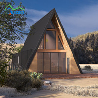 Villa moderne de luxe à deux étages Installation rapide Maison préfabriquée Triangle en bois A-Frame Tiny House Kit