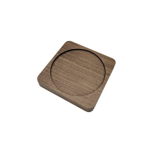 Sous-verres en bois de hêtre et noyer, ronds et carrés, isolants thermiques, réutilisables, accessoires pour café et thé - Product Image 4