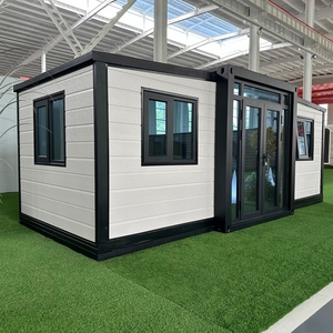 Maison conteneur préfabriquée de luxe à double aile extensible, pré-assemblée en usine, avec aménagement personnalisable pour usage résidentiel, bureautique ou hôtelier - Product Image 1