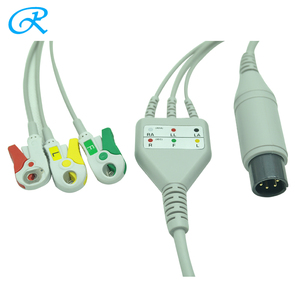 สายเคเบิล <span class=keywords><strong>ECG</strong></span> ตะกั่ว3ชิ้นแบบ6ขาสำหรับการทดสอบสัตวแพทย์อเนกประสงค์ - Product Image 3