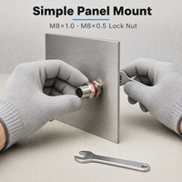 Connecteur étanche IP68 M8 mâle-femelle à montage sur panneau, avec joint de câble en nylon, haute isolation, résistant à la corrosion, pour connexion en entrée et en sortie