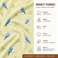 Tissu Minky imprimé sur mesure, 100% polyester, super doux, 230-240 g/m², tissu Minky pour jouets, couverture pour bébé, vêtements de nuit, coussin