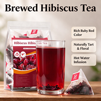 Thé en sachet pyramidal de haute qualité à base de Roselle Hibiscus Sabdariffa, tisane pure sans caféine pour la préparation à la maison et au bureau, OEM