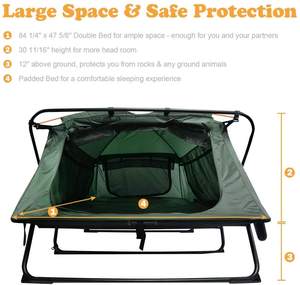 Tenda da Campeggio Automatica Pieghevole Oversize per Due Persone, Quattro Stagioni, con Letto Integrato, in Tessuto Oxford - Product Image 2