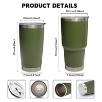 Gobelet isotherme en acier inoxydable de 20 oz de style américain pour fêtes, avec couvercle et étui, gravure laser, personnalisable avec logo, vente en gros