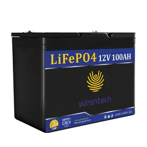 Lifepo4-batería recargable de fábrica, resistente al agua, IP67, 12v, 100ah, 24v, 50ah, perfecta para caravana, Kayak, UL, Cert.