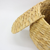 Panier de rangement en jacinthe d'eau tissé à la main en forme de dessin animé panier de rangement panier à vêtements sales