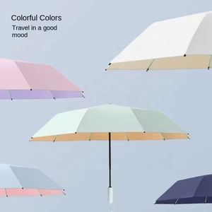 Parapluie pliant entièrement automatique avec protection UV, en tissu pongé, diamètre ouvert 105 cm - Idéal pour les affaires et les voyages - Product Image 3