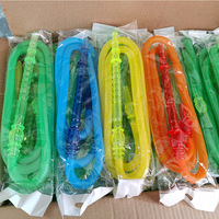 Tuyau de chicha manuel jetable en plastique, acrylique arabe de haute qualité, 1,8/1,5 m, multicolore, vente en gros à prix abordable