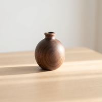 Diffuseur d'huiles aromatiques en bois de noyer noir écologique, mini vase, pot-pourri d'encens chinois, décoration pour la maison et le bureau