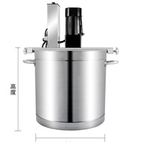 Agitateur de cuisson entièrement automatique en acier inoxydable 10L 20L 40L pour soupe de tomates et pâte de haricots Mélangeur ménager pour sauce chili