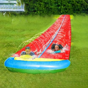 Toboggan aquatique gonflable double pour enfants et adultes, jeux d'<span class=keywords><strong>eau</strong></span> d'été pour jardin extérieur - Product Image 1