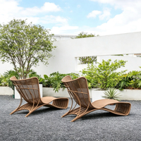Chaise longue tressée en corde pour extérieur, idéale pour cour, villa, piscine, balcon, maison d'hôtes, jardin, terrasse, plage, patio