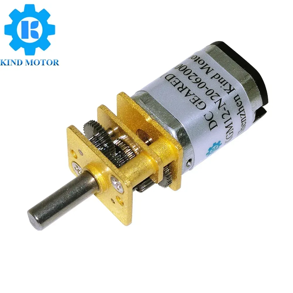 GM12-N20 12mm DC Micro Gear Motor Reductor N20 6v 12v Moteur de réduction miniature avec arbre en D de 3mm