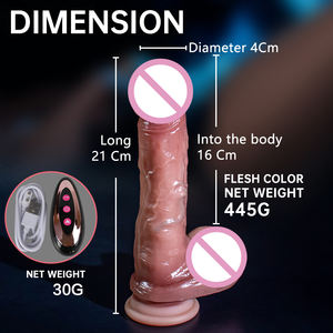 Venta al por mayor Juguete sexual Mujeres Consolador eléctrico Juguete Sexual Pene artificial Juguete para adultos Control remoto Vaginal Cock Vibrador <span class=keywords><strong>Dick</strong></span> - Product Image 4