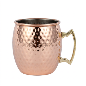Copper Moscow Mule Mug 550ml Handmade Classic Bar <b>Tool</b> Metal Handle Cocktail Mug - Product Image 3