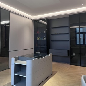 Armoire en bois sur mesure, meuble de salon, organisateur de vêtements, design moderne, dressing, armoires - Product Image 1