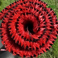 Rouge Vert 10mm Naturel Intérieur Extérieur Paysage Rouge Gazon Synthétique Pelouse Cesped Tapis Gazon Artificiel