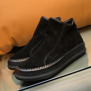 Zapatos Deportivos de Hombre con Cierre Lateral, Botines Retro a la Moda, Planos y Cómodos, Estilo Nuevo, Zapatos de Cuero para Caminar - Product Image 6