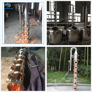 Raccord en T de reflux en cuivre rouge sanitaire pour colonne de distillation d'alcool avec jauge de niveau - Product Image 4