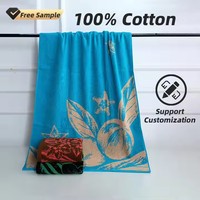 100% coton Jacquard serviette de plage personnalisé rayé séchage rapide sans sable confortable pliable pour piscine salle de bain utilisation
