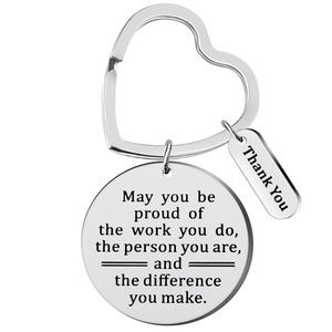 Llavero redondo de metal de acero inoxidable personalizado con eslogan grabado de un colega May you be llavero para el trabajo regalos animar llavero - Product Image 2