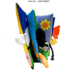 Libro de tela sensorial 3D con cola para bebé, juguete sonoro con temática de animales marinos, libro suave de primer aprendizaje para recién nacidos, regalos para bebés - Product Image 5