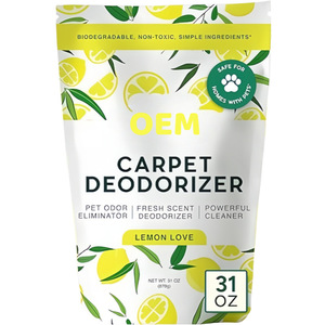PetFit OEM ODM Biodegradable Non-Toxic Lemon-Scented Pet Odor-Removing Deodorizing <strong>Powder</strong> for <strong>Carpet</strong> <strong>Dry</strong> Wash Air Freshener - Product Image 1