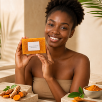 Savon exfoliant artisanal naturel au curcuma et à l'acide kojique pour le bain et les soins corporels – Vente en gros usine