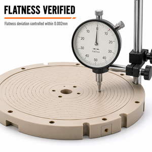 Placa de Succión al Vacío para Obleas de Semiconductores PEEK, Mecanizada por CNC, Fabricación OEM - Product Image 2