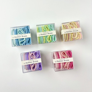 Summer Dream Hair Ties Nylon Solid Color High Elasticity Casual Headdress <b>Combination</b> Large <b>Square</b> Box - Product Image 1