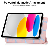 iPad 10. ve 11. Nesil için Evrensel Çift Taraflı Manyetik Tablet Kılıfı, Kalem Yuvası, Düşmeye Karşı Dayanıklı İnce PU Tablet Kılıfı