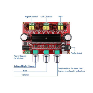 Taidacent 3 CH XH-M13 12V 24V Rạp Hát Tại Nhà Hệ Thống 2X50W + 100W 2.1 CH Loa Siêu Trầm Âm Thanh Xe Hơi Khuếch Đại Công Suất 2.1 Tpa3116d2 - Product Image 5