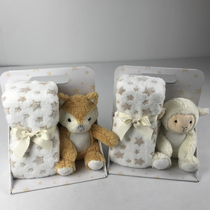Prix d'usine en gros Animal lion tigre ours chien éléphant en peluche avec couverture pour bébé - Product Image 2