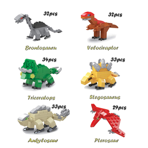 6 in 1 DIY Plastic T-rex Dinosaur <b>Toys</b> Mini Building Block Surprise Dinosaur Egg Dino Capsule <b>Toys</b> - Product Image 2