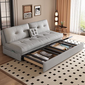 Sofá <span class=keywords><strong>Cama</strong></span> Convertible con Almacenamiento, Sofá <span class=keywords><strong>Cama</strong></span> Multifuncional con Espuma de Alta Densidad para Sala de Estar, Dormitorio, Espacios Pequeños - Product Image 4