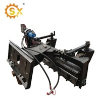 Râteau rotatif pour mini-chargeuse compacte, dents en acier au carbone, pour travaux agricoles, creusement de fossés, jardinage, tondeuses à gazon, boîte de vitesses